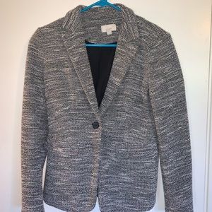 Black and white blazer